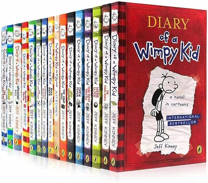 Jeff Kinney Diary of a Wimpy Kid Book Series, Complete Collection 1-19 Books of Set