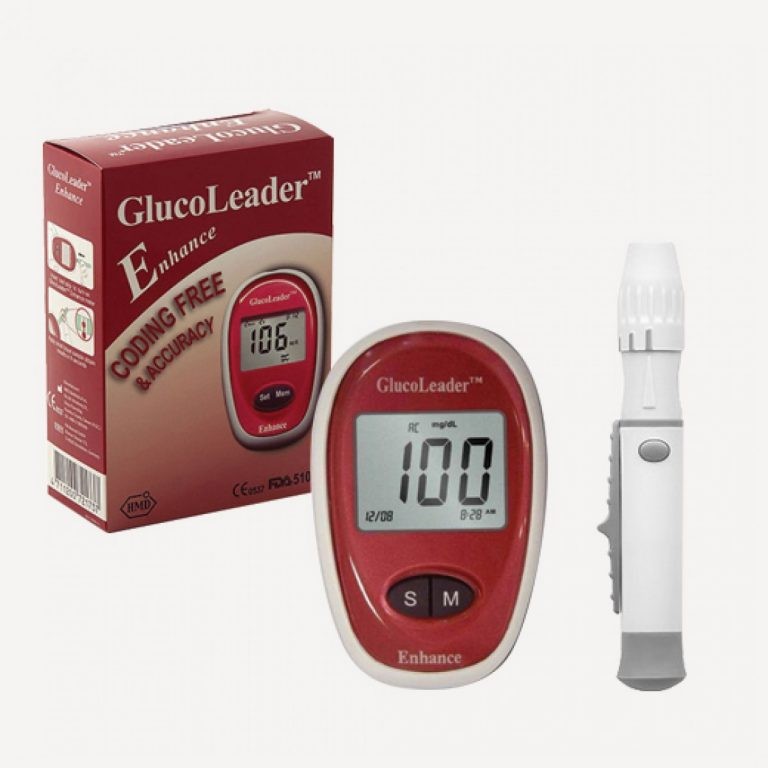 Glucoleader Enhance Blood Glucose Meter – Red