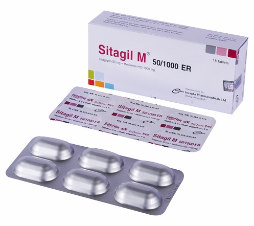 Sitagil M Tablet 50 mg+1000 mg (6Pcs)