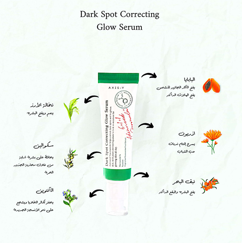 Dark spot correcting glow serum