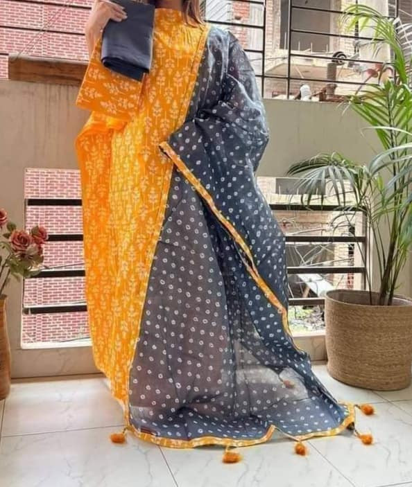 বাটিক থ্রি পিছ।। exclusive  batik Threepiece for women