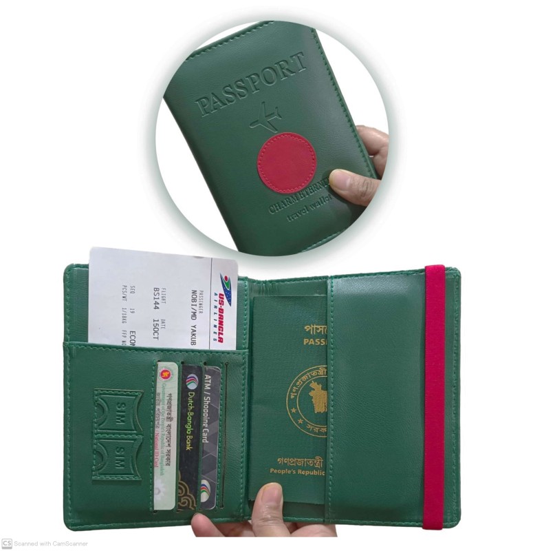 Leather Passport Covers Holder Wallet Case