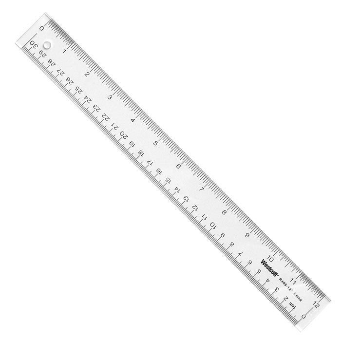 Plastic Ruler, 12 inch