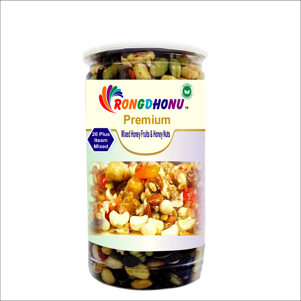 Rongdhonu Premium Mixed Honey Fruits & Honey Nuts -1000gm
