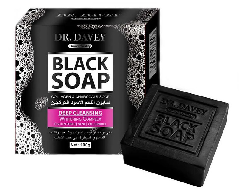 DR. DAVEY Black Soap Collagen & Charcoals Soap