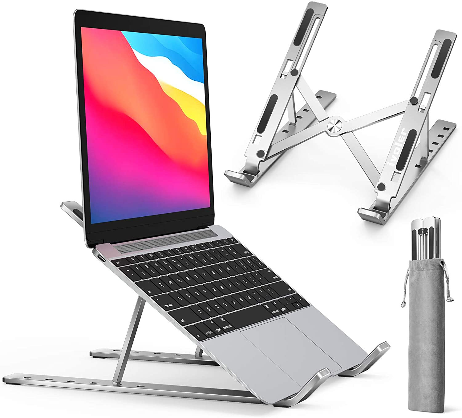 Aluminum Alloy Adjustable Portable Folding Notebook Stand Foldable Laptop Stand