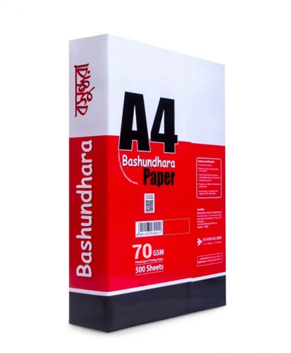 Bashundhara Offset Paper, A4, 70 GSM (Pack of 500 Sheets)