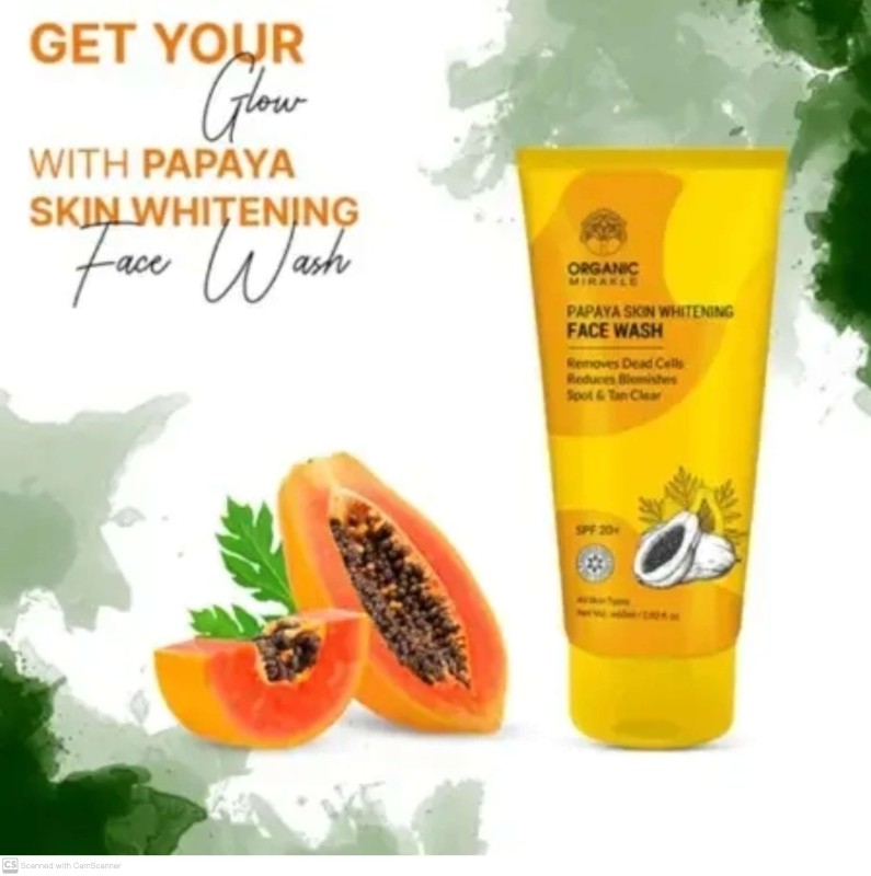 ORGANIC MIRAREE  PAPAYA SKIN WHITENING FACE WASH