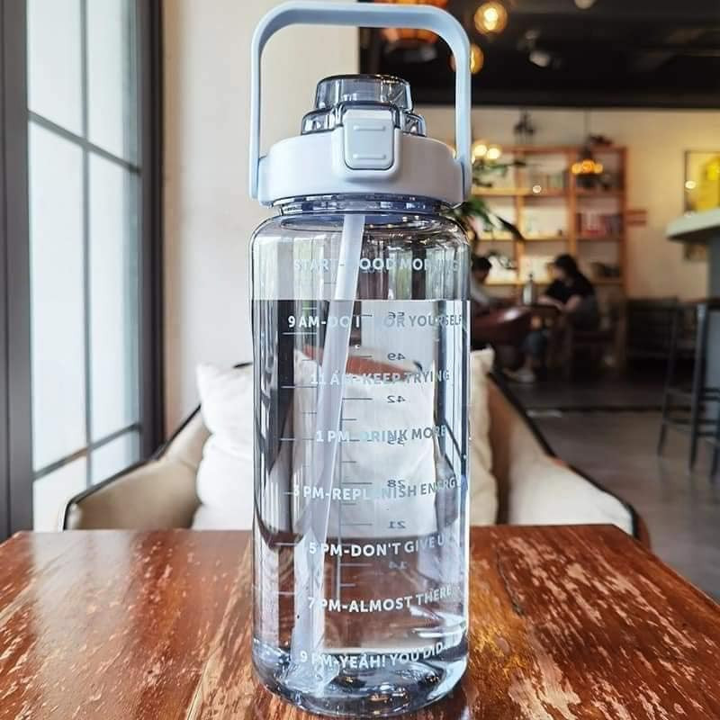 Transparent Motivational Water bottle 2 L