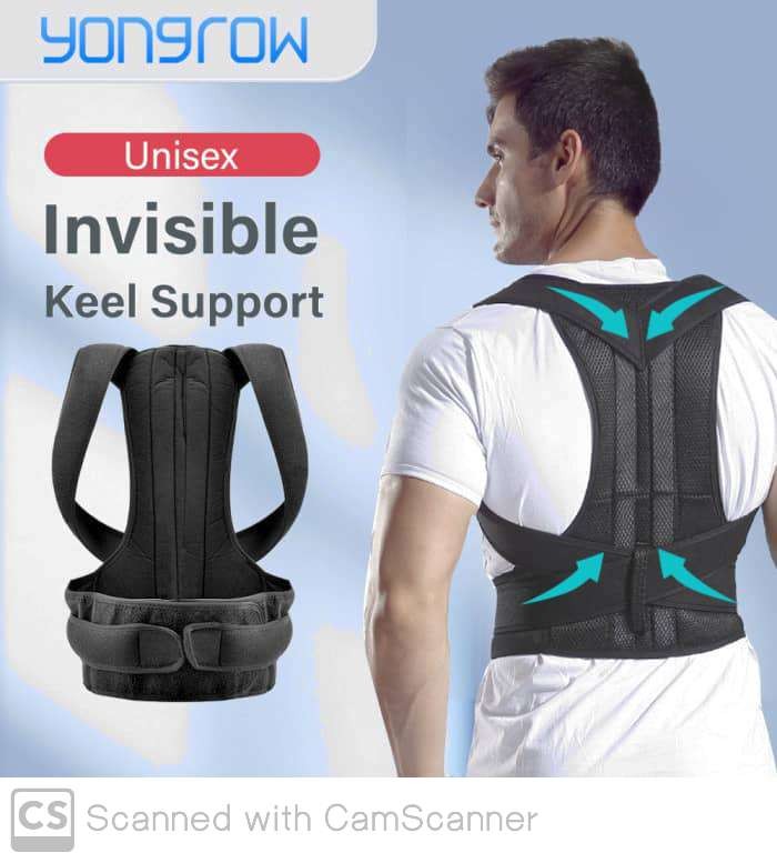 Back Support Belt with Fully Adjustable Straps Relief Lower & Upper Back Pain