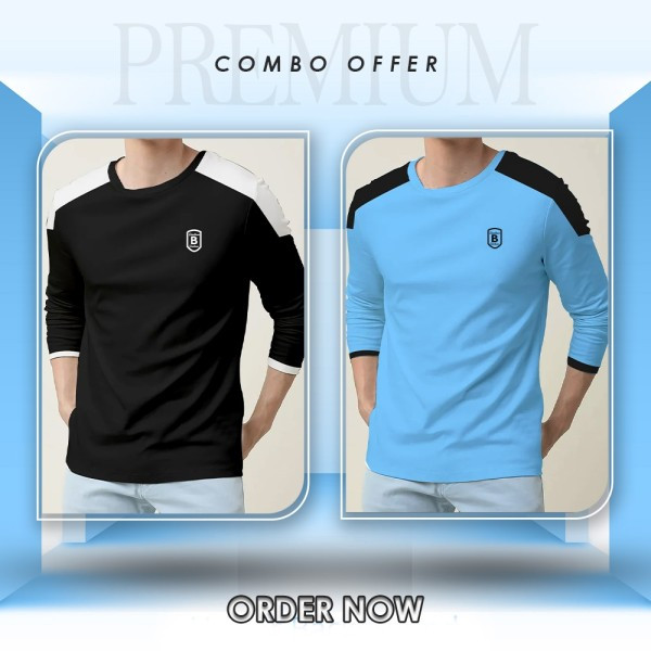 Men's Full Sleeve T-Shirt 2pis comb Product