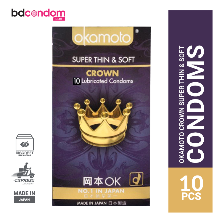 Okamoto Crown Super Ultra Thin & Soft Condom - 10Pcs Pack(Japan)