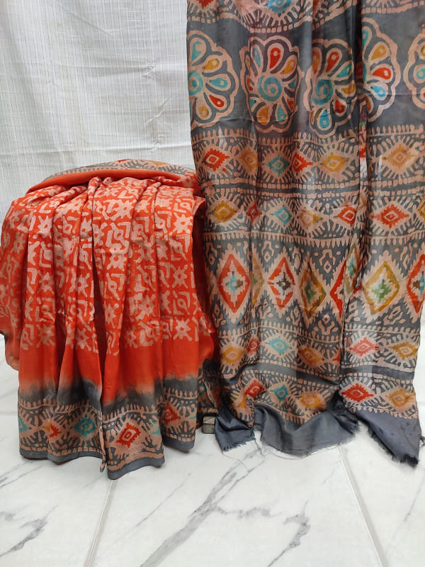 ফুল বডি প্রিন্ট বাটিক শাড়ি Print Barticks Saree